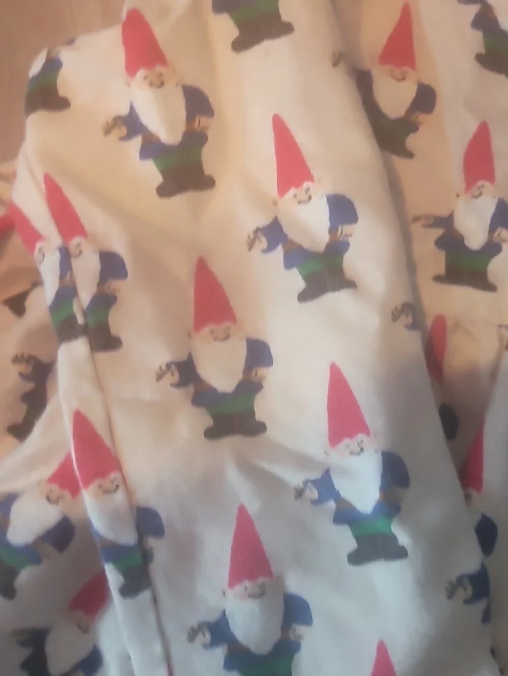 Hanna Andersson Flannel Nightgown Festive Gnome Pattern Ruffled Size 4 (100cm)
